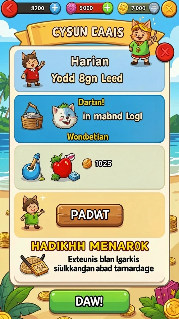Desain karakter yang unik dan menarik dalam game.