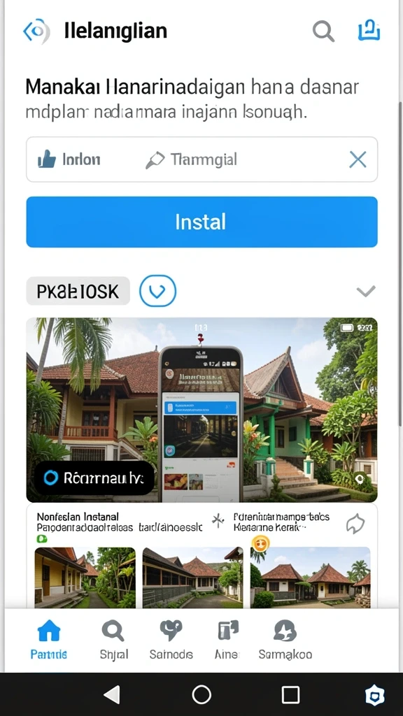 Screenshot pemandangan indah dalam game.