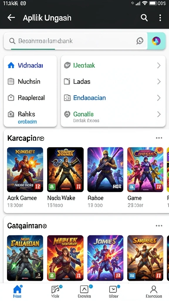 Tampilan karakter utama yang epik dan penuh warna.