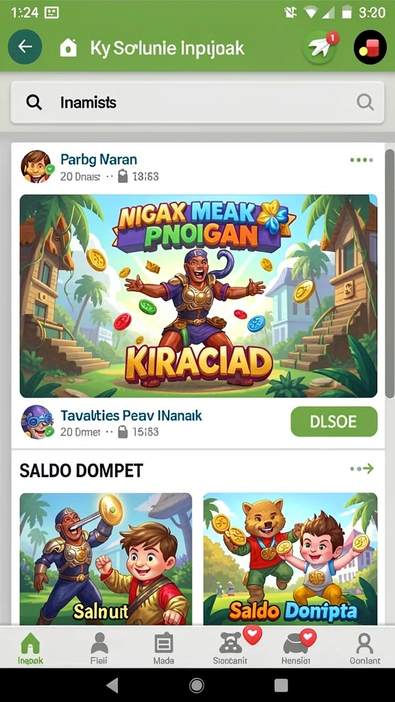 Menu promosi menarik yang mudah diakses.
