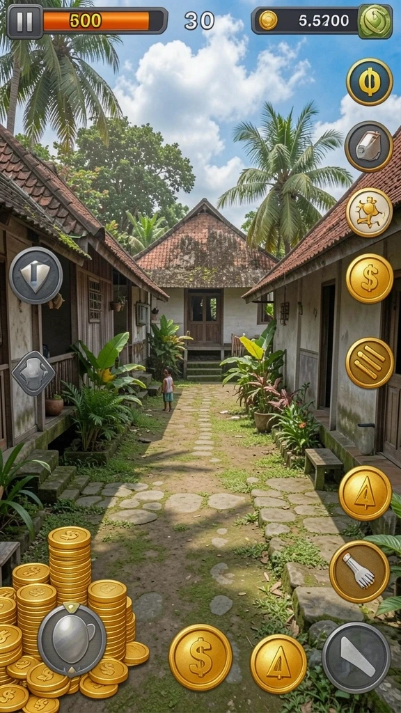Momen seru saat bermain dengan teman-teman.
