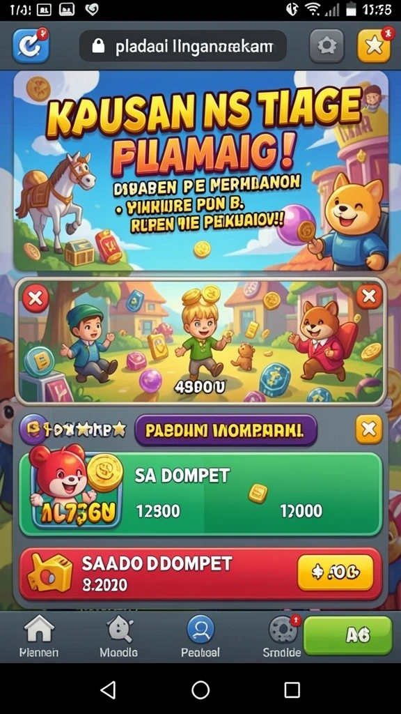 Screenshot menunjukkan tampilan antarmuka permainan yang menarik.