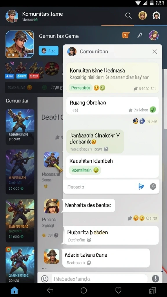 Screenshot menampilkan karakter unik yang dapat dimainkan.