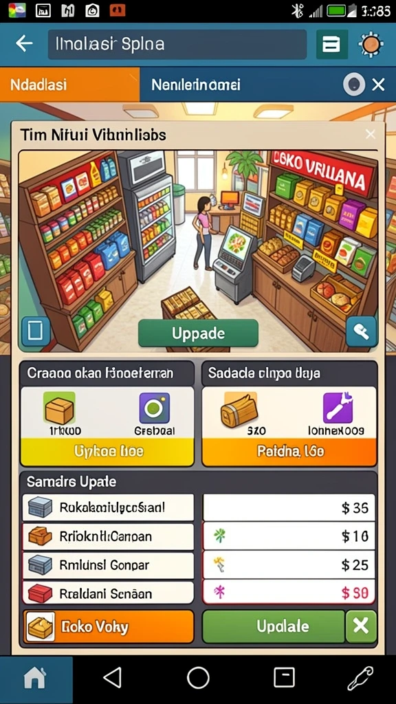 Tampilan menu utama yang menarik.