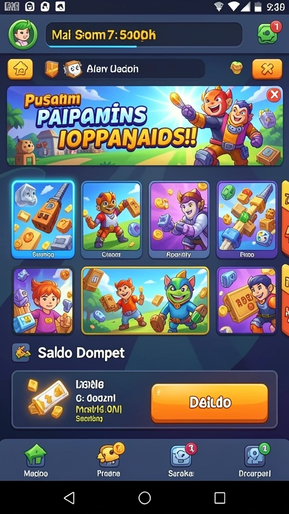 Tampilan antarmuka aplikasi OMUTOGEL yang menarik.