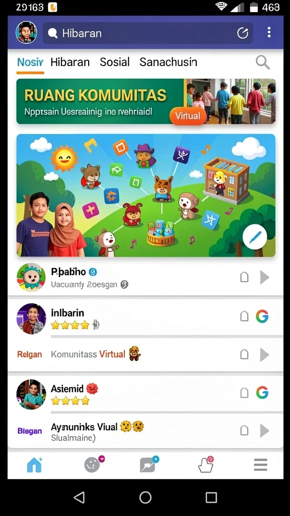 Tampilan layar utama yang menawan dari RAJALANGIT77.