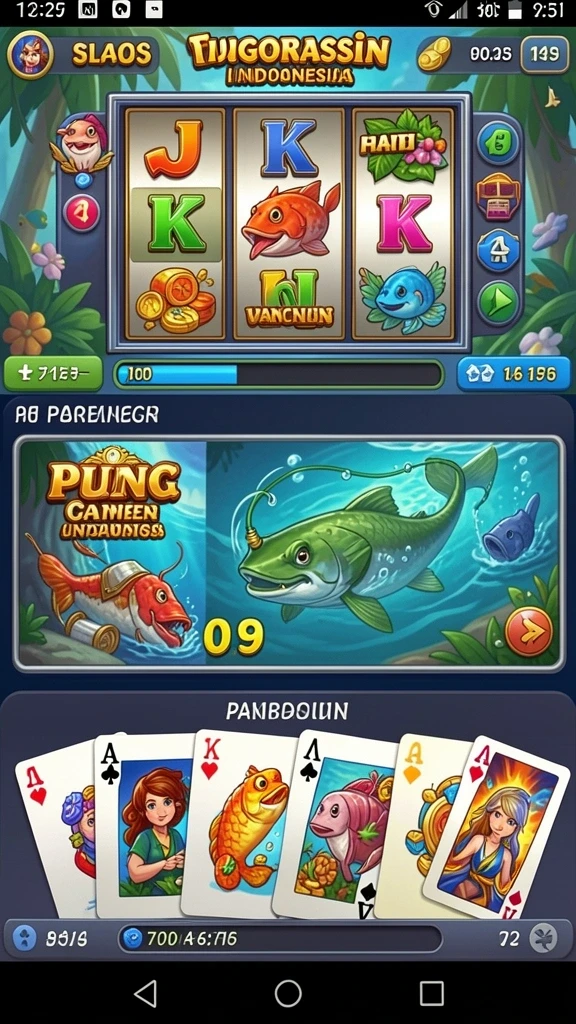 Tampilan mesin slot dengan tema petualangan yang menawan.